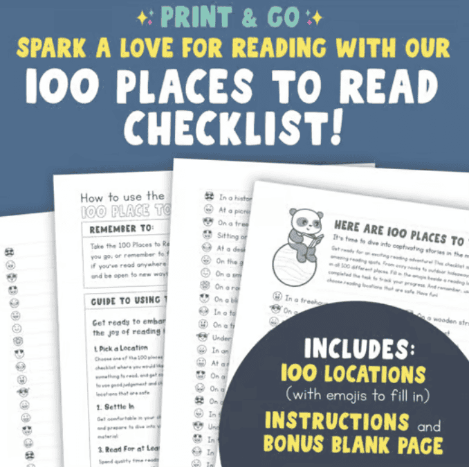 An image of our 100 Places to Read product.
